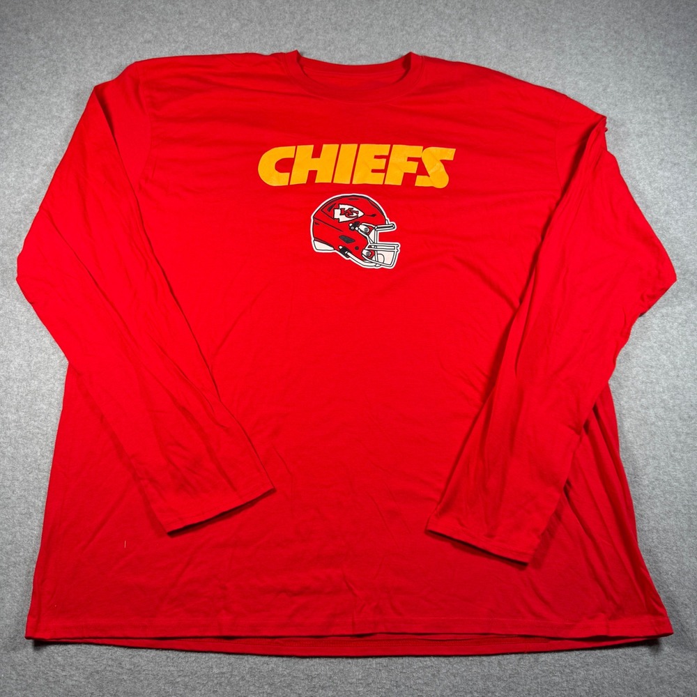 Fanatics Kansas City Chiefs Travis Kelce 87 Long Sleeve T-Shirt Red Mens 3XL